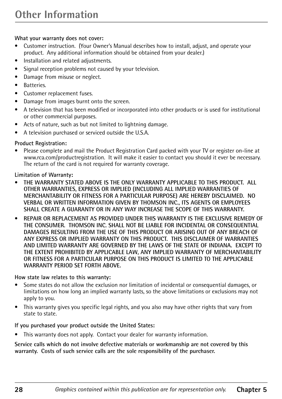 Other information | RCA Television 1616202B User Manual | Page 30 / 32