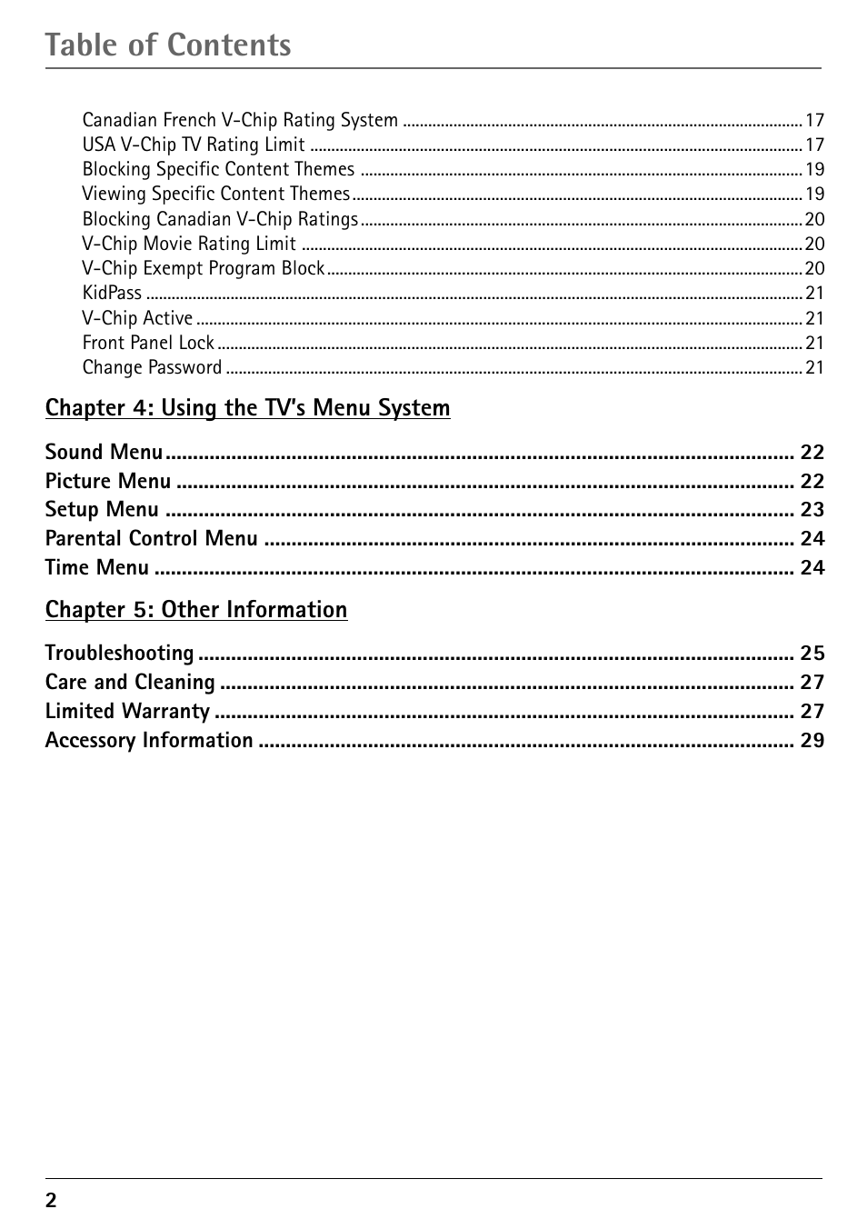 RCA Television 1616202B User Manual | Page 4 / 32