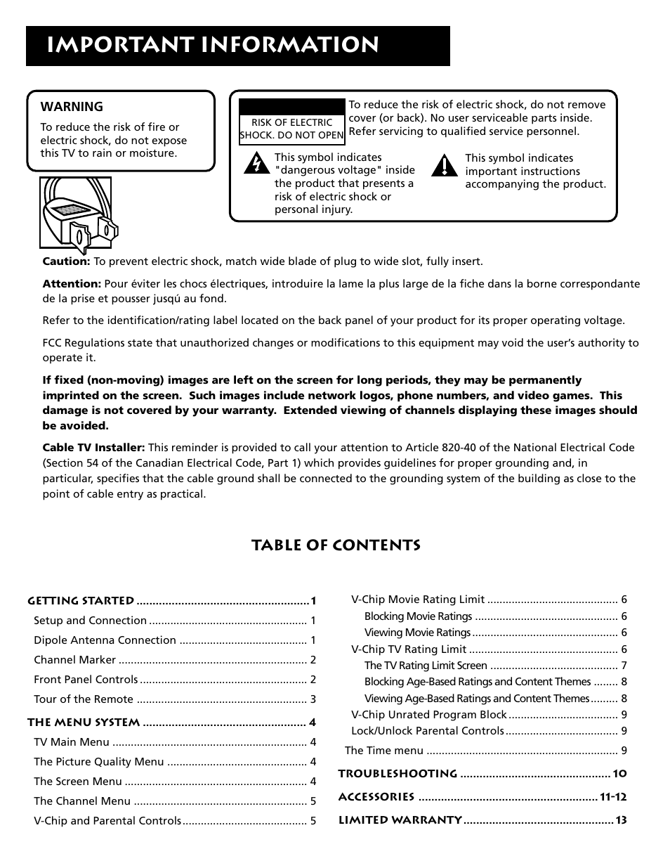 RCA E13319 User Manual | Page 2 / 16