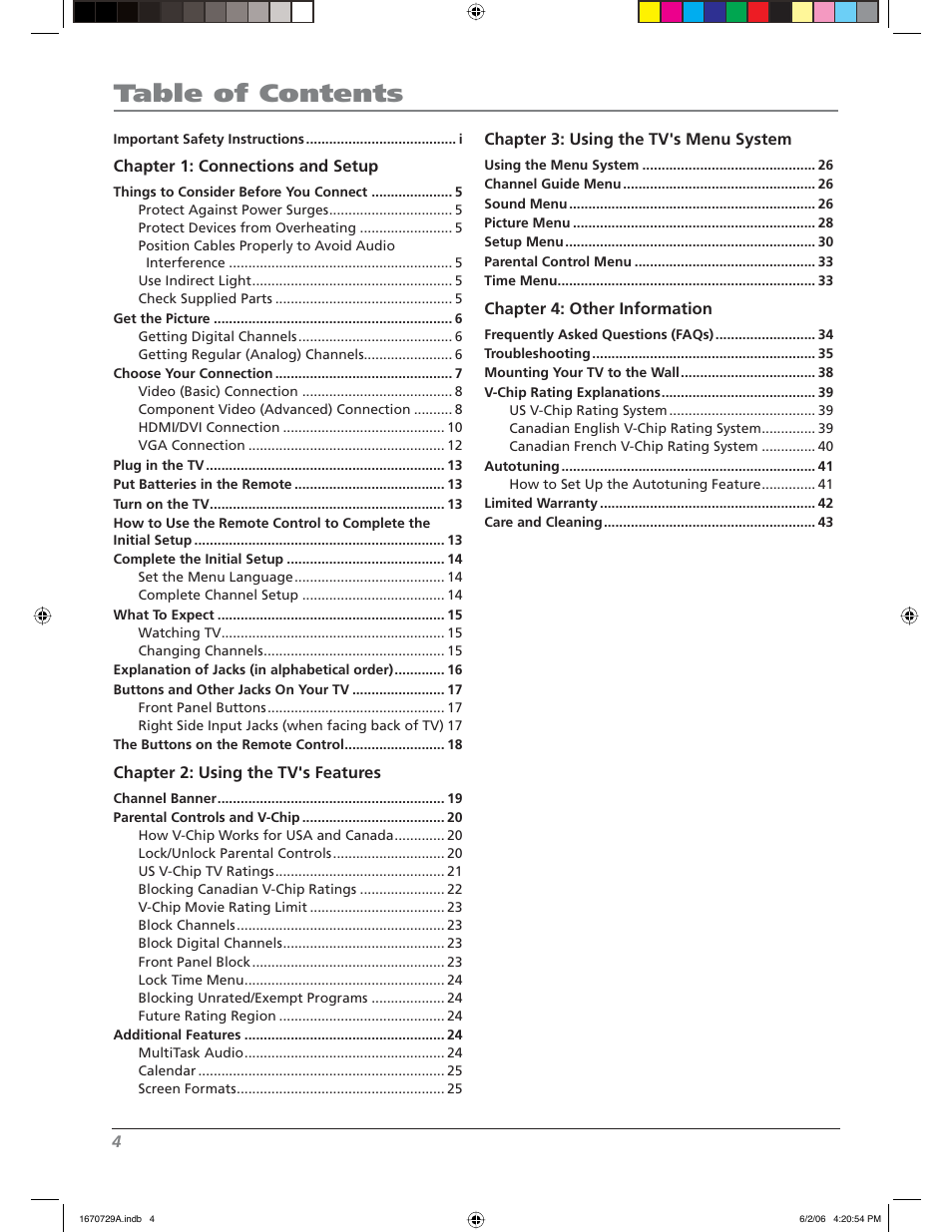 RCA L37WD12 User Manual | Page 4 / 48