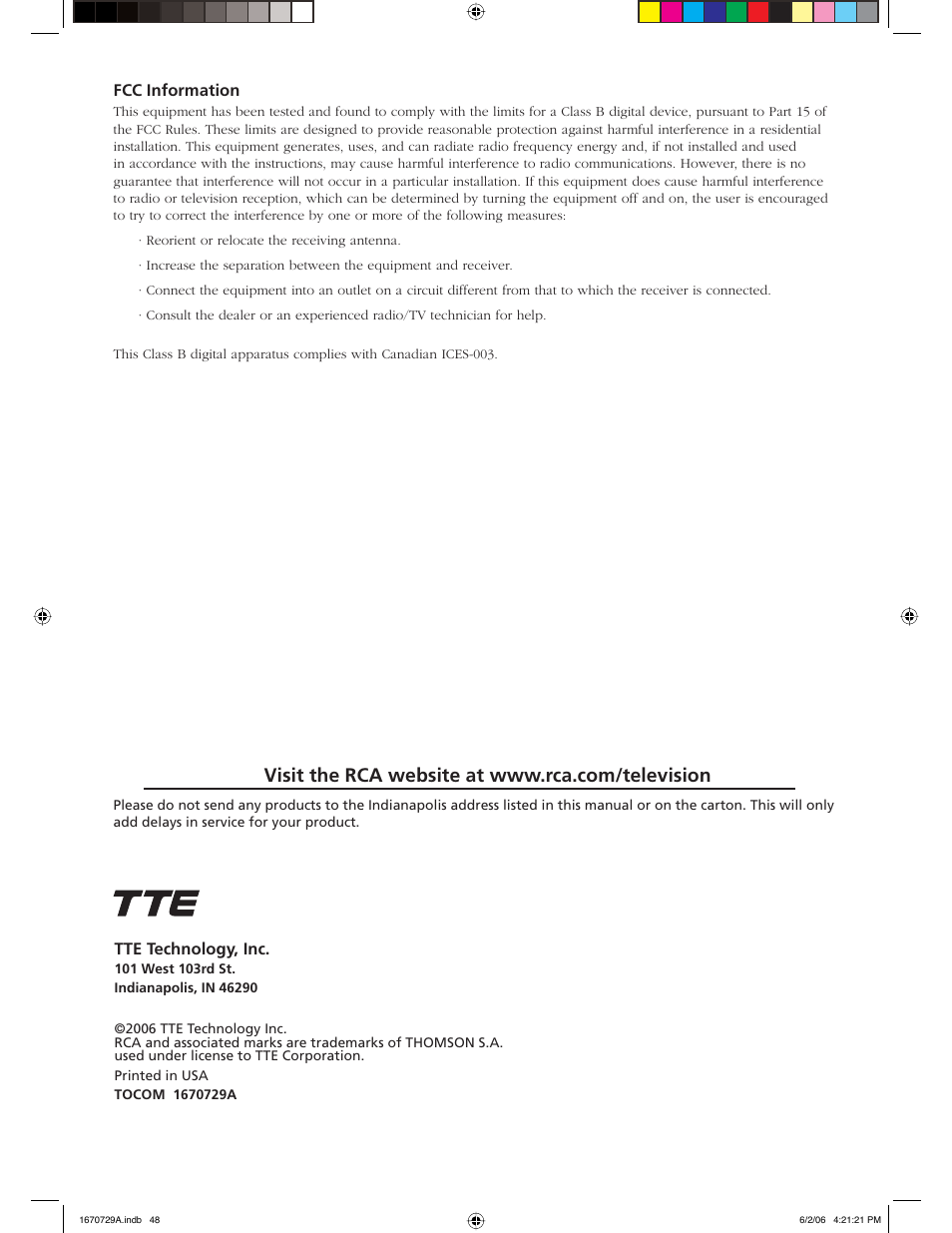 RCA L37WD12 User Manual | Page 48 / 48