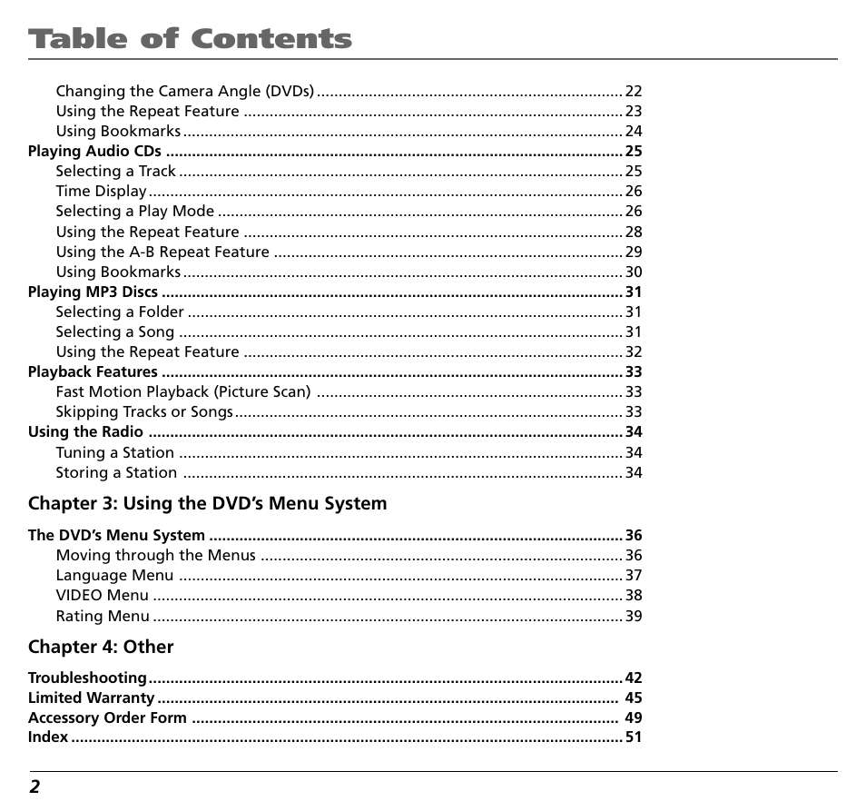 RCA BLD548 User Manual | Page 4 / 56