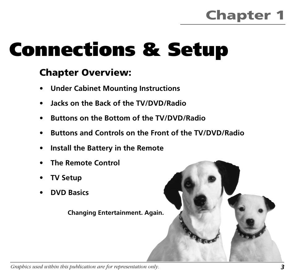 Connections & setup, Chapter 1, Chapter overview | RCA BLD548 User Manual | Page 5 / 56