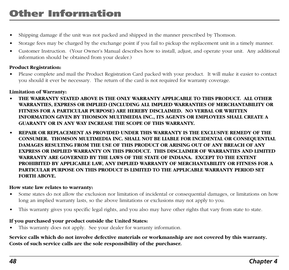 Other information | RCA BLD548 User Manual | Page 50 / 56