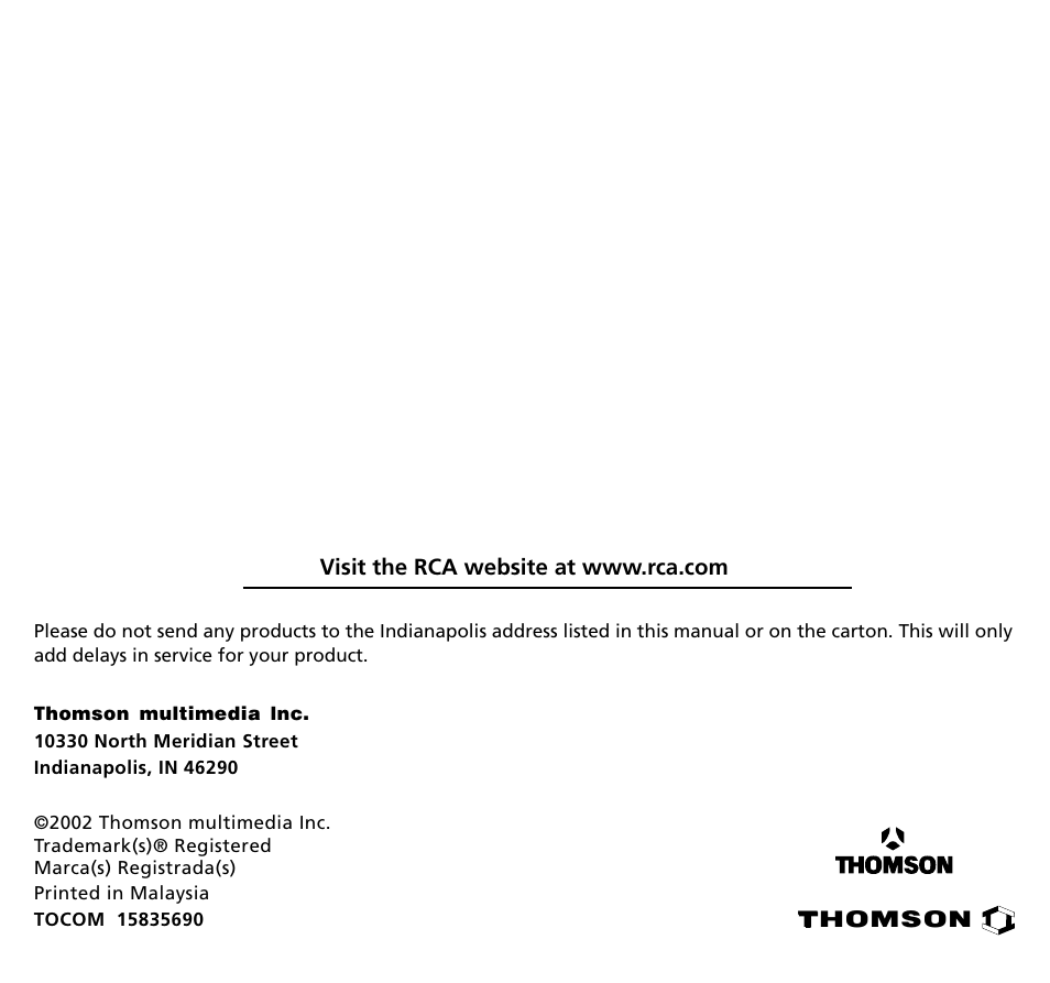 RCA BLD548 User Manual | Page 56 / 56