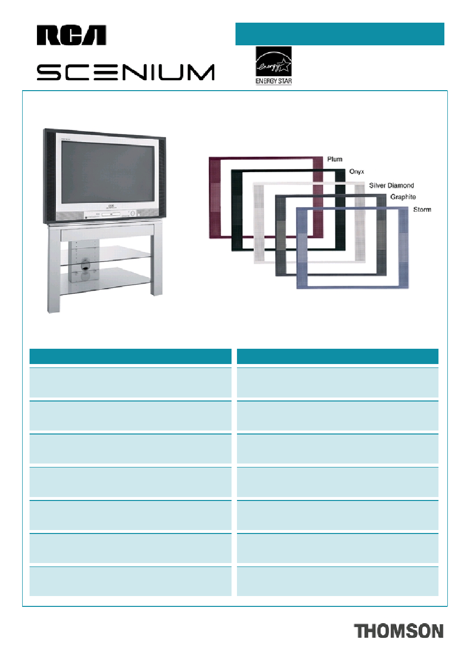 RCA Scenium D34W135D User Manual | 2 pages