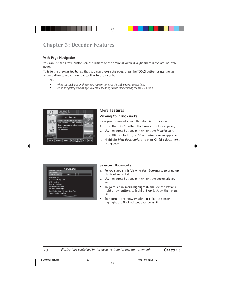 Chapter 3: decoder features | RCA IP900 User Manual | Page 22 / 32