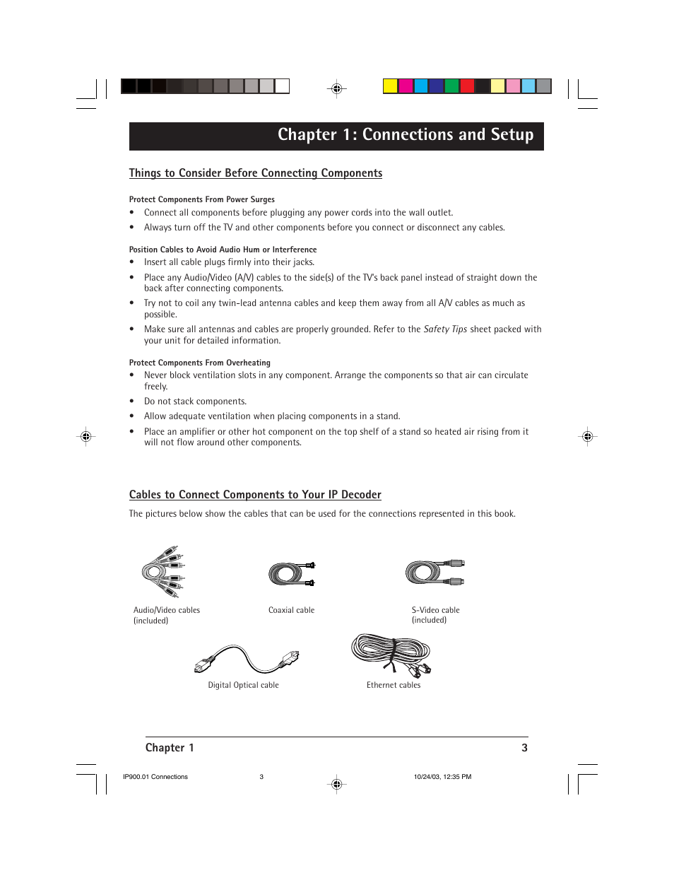 Chapter 1: connections and setup | RCA IP900 User Manual | Page 5 / 32