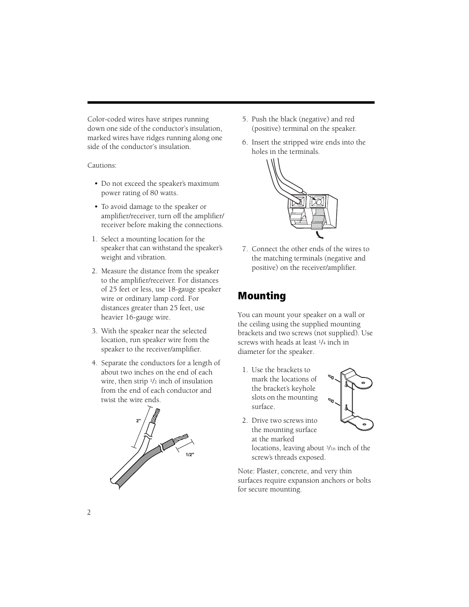 Mounting | RCA 40-5041 User Manual | Page 2 / 4