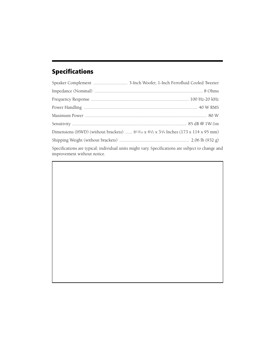 Specifications | RCA 40-5041 User Manual | Page 4 / 4