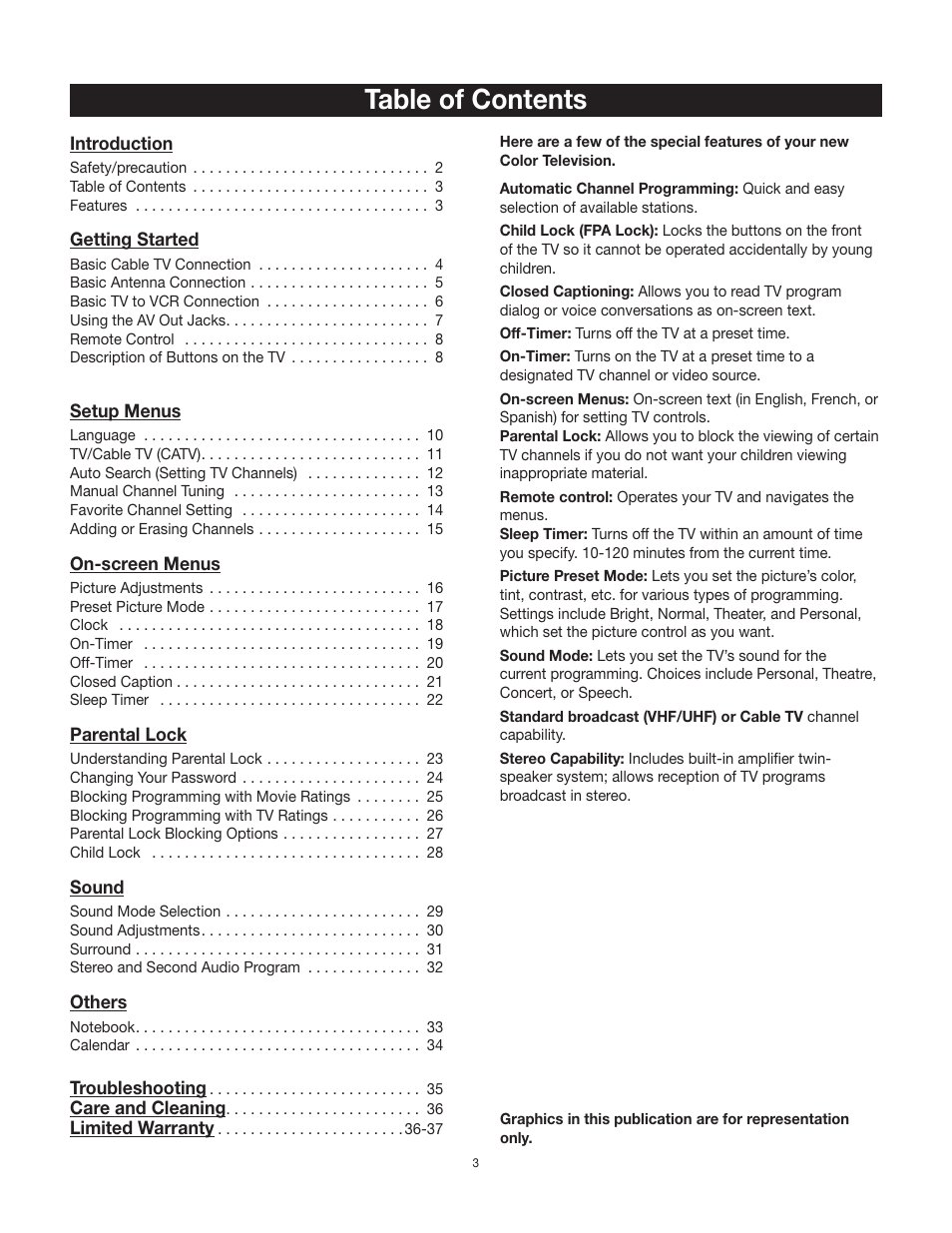 RCA 27F500T User Manual | Page 4 / 40