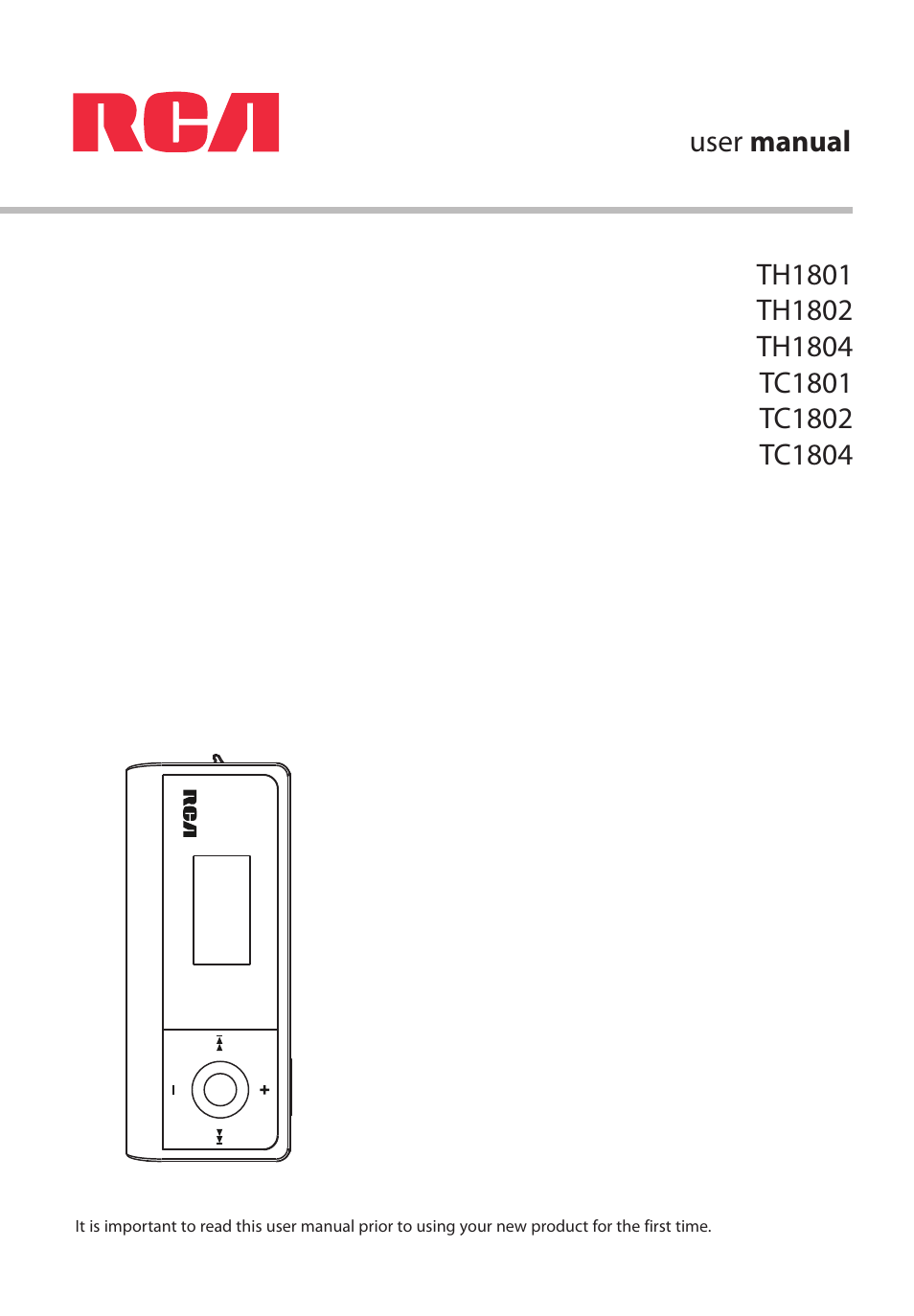 RCA TH1804 User Manual | 25 pages