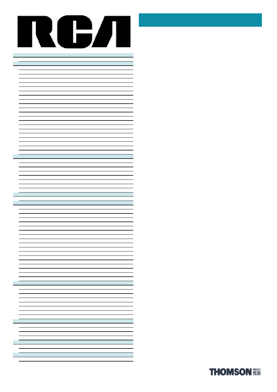 Technical specifications | RCA P52960 User Manual | Page 2 / 2