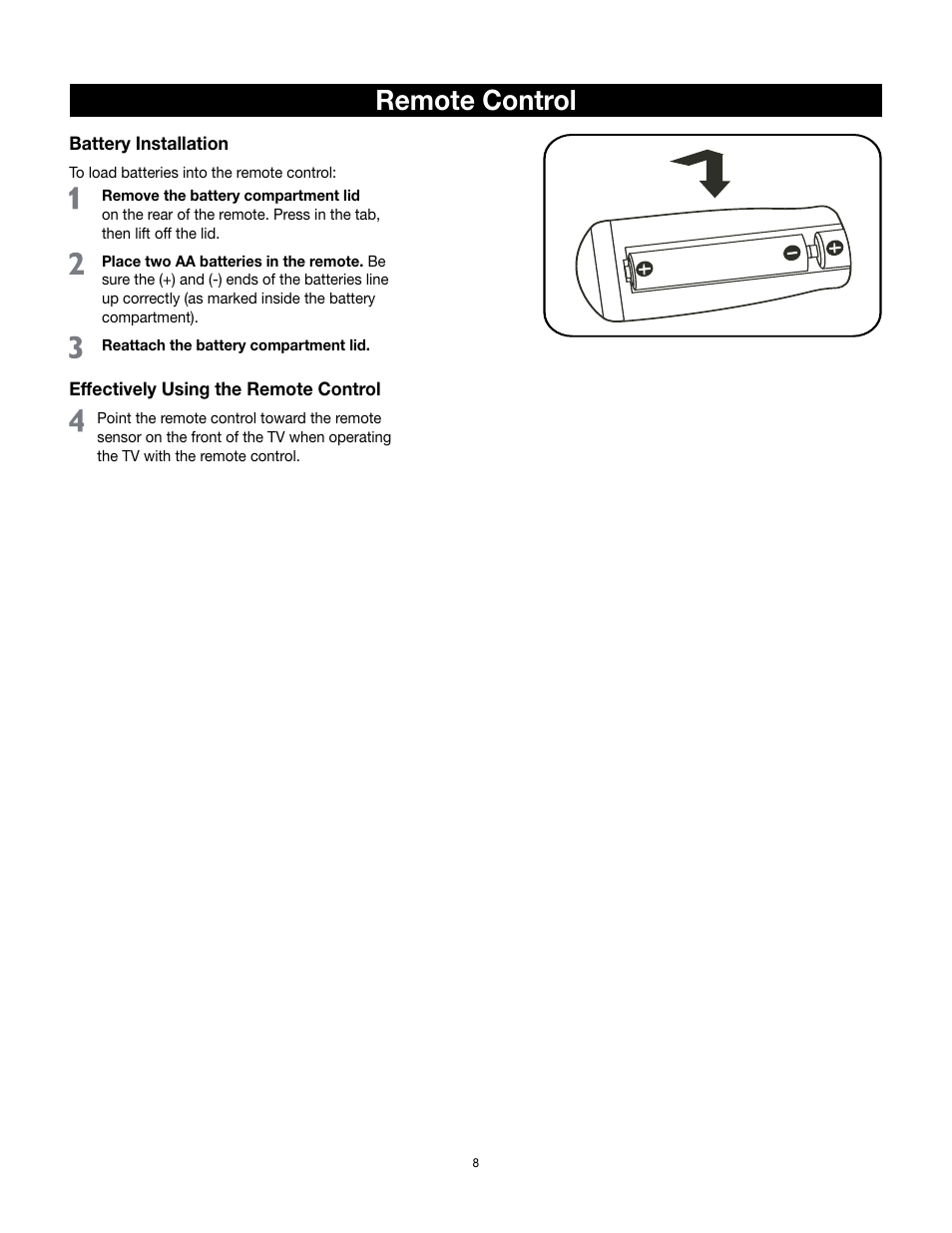 Remote control | RCA 14F512T User Manual | Page 9 / 41