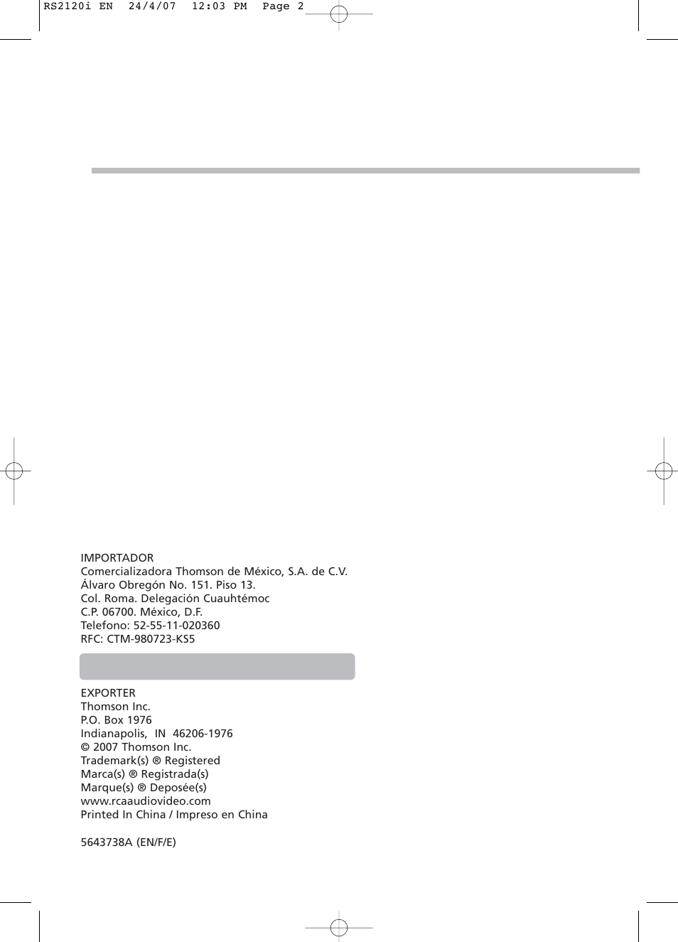 RCA 5643738A User Manual | Page 28 / 28