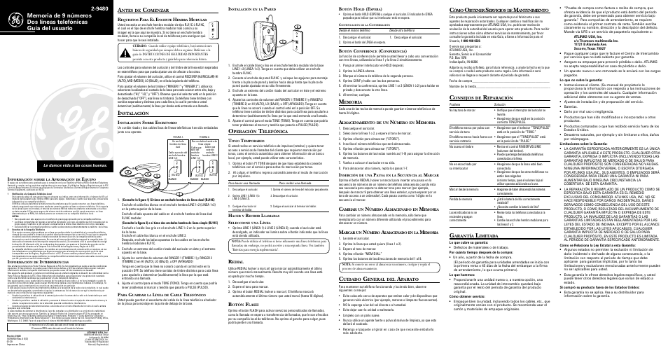 RCA 2-9480 User Manual | Page 2 / 2