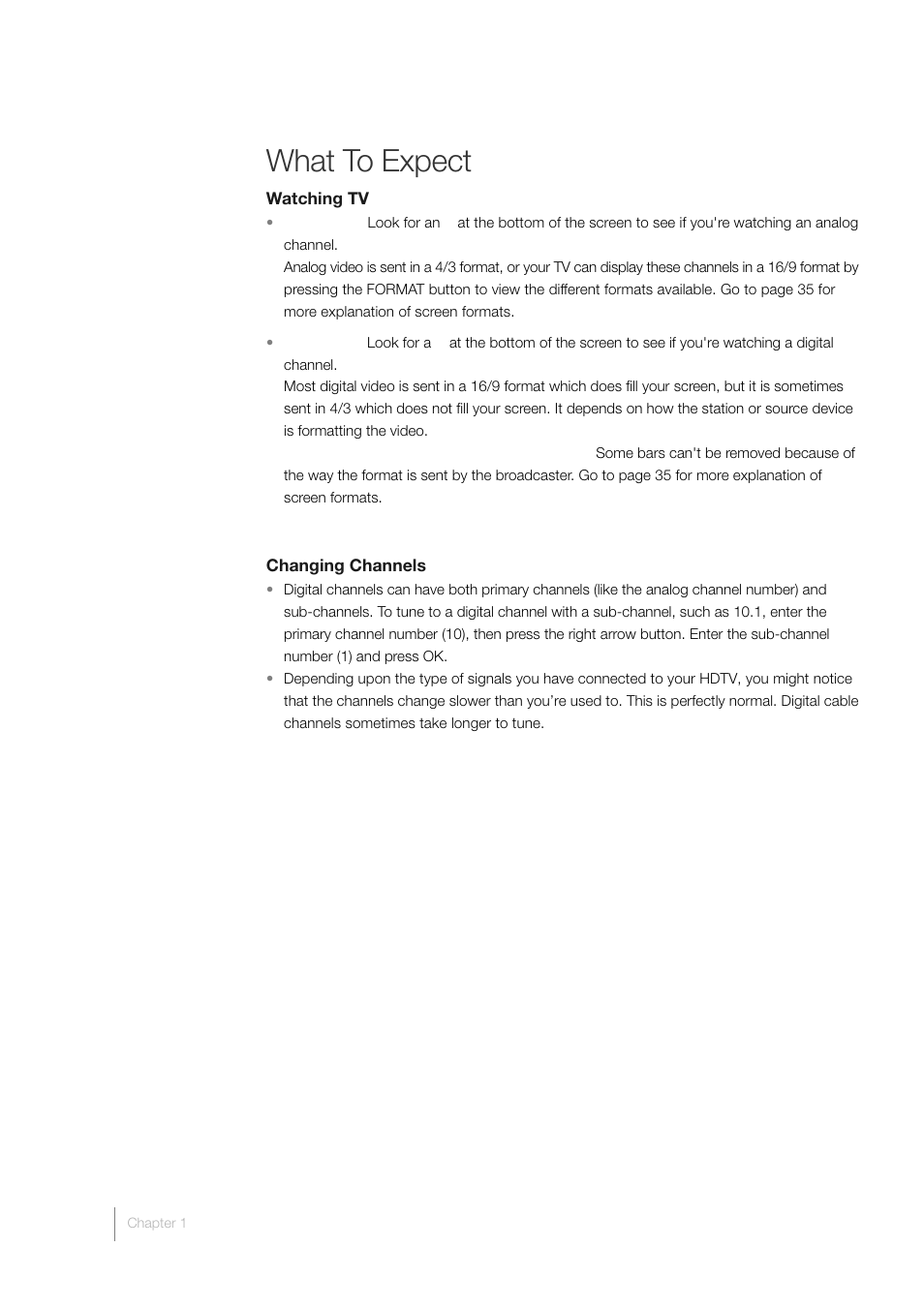 What to expect | RCA L52FHD38 User Manual | Page 18 / 52