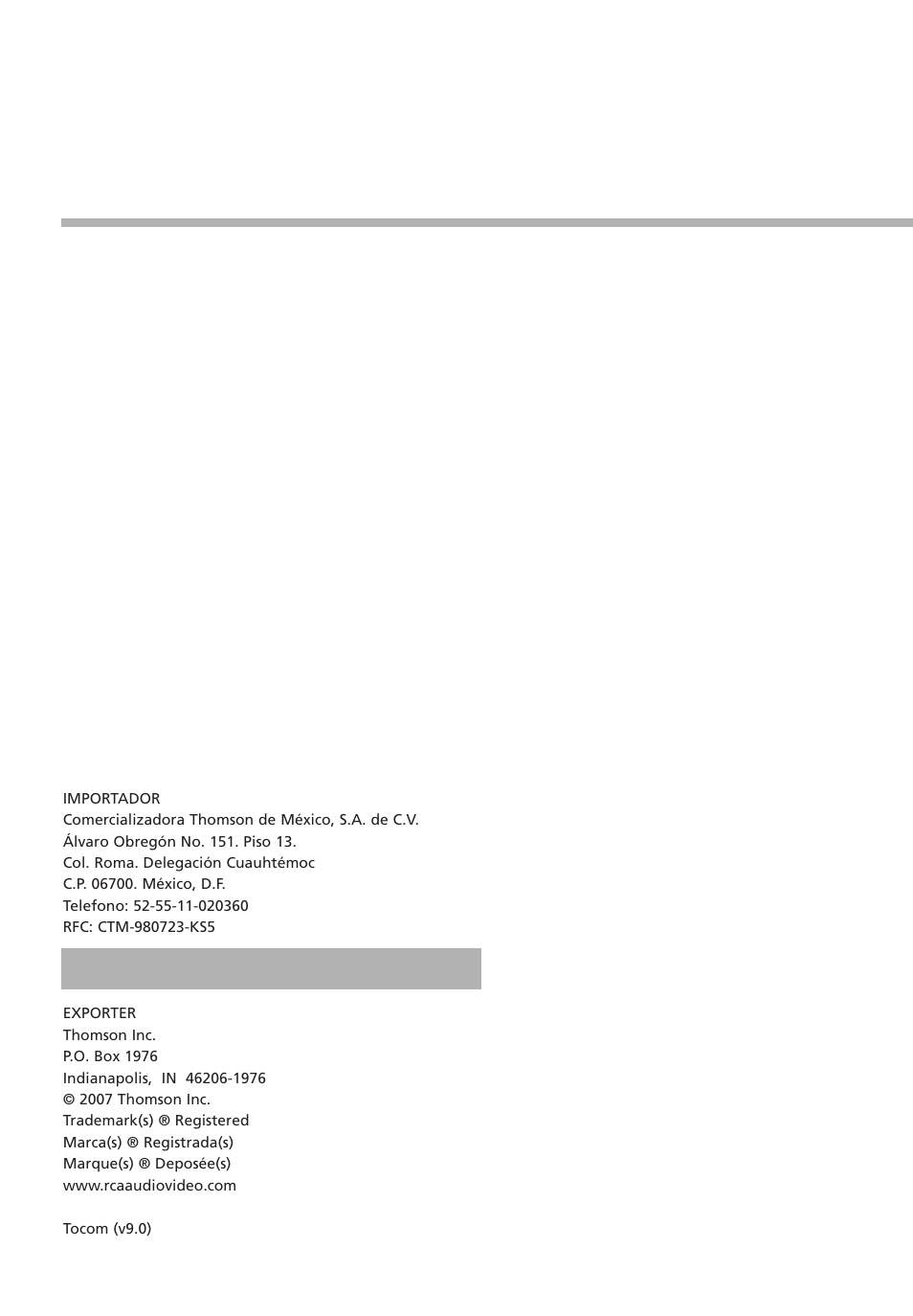 RCA M4002BL User Manual | Page 30 / 30