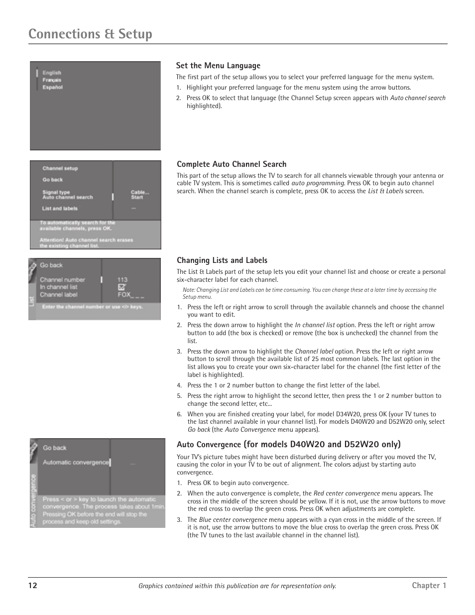 Connections & setup | RCA D34W20 User Manual | Page 14 / 32