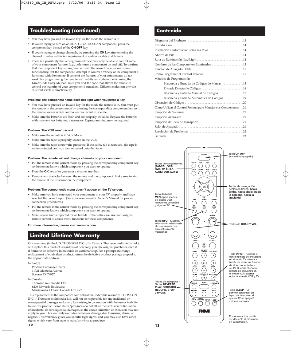 RCA NAVILIGHT8 RCR860 User Manual | Page 7 / 12