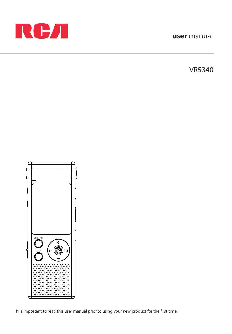 RCA VR5340 User Manual | 24 pages