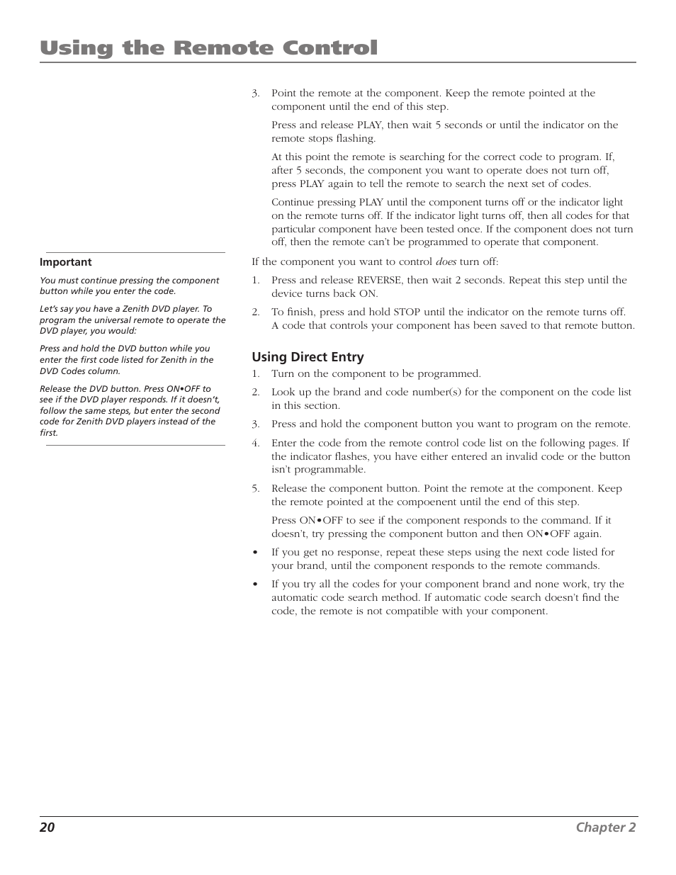 Using the remote control | RCA D30W750T User Manual | Page 22 / 48