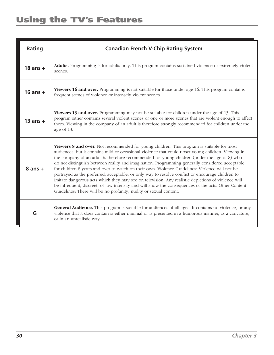 Using the tv’s features | RCA D30W750T User Manual | Page 32 / 48