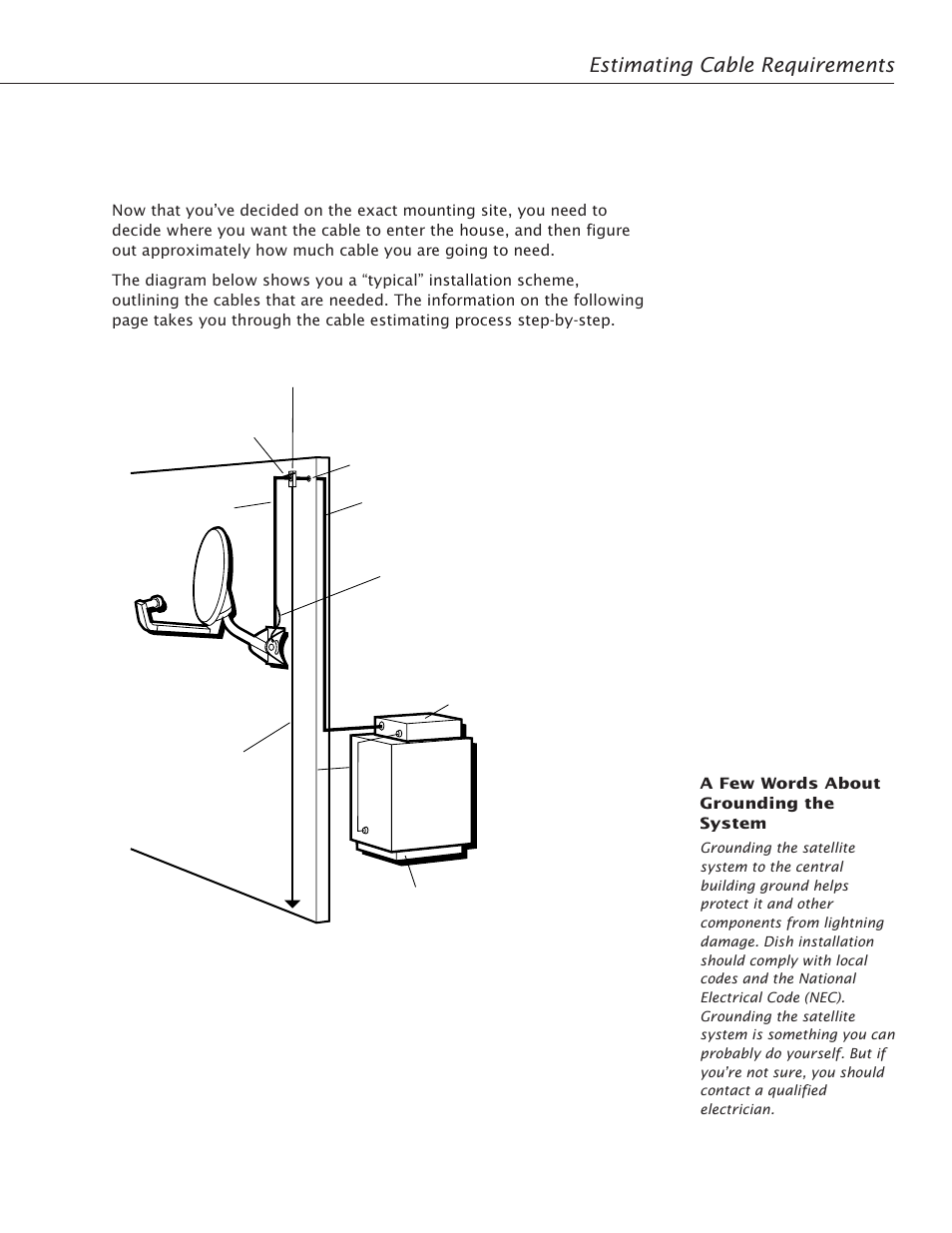 Estimating cable requirements | RCA Satellite TV Antenna User Manual | Page 15 / 48