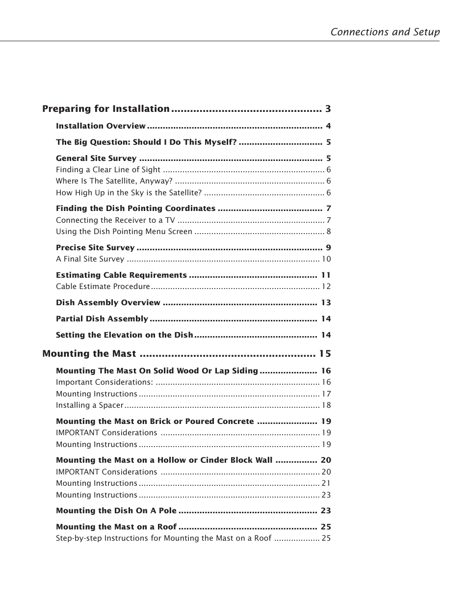 RCA Satellite TV Antenna User Manual | Page 5 / 48