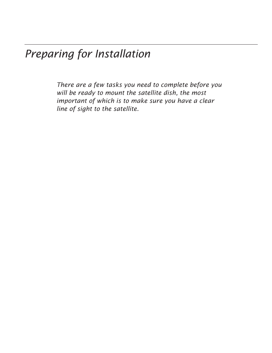 Preparing for installation | RCA Satellite TV Antenna User Manual | Page 7 / 48