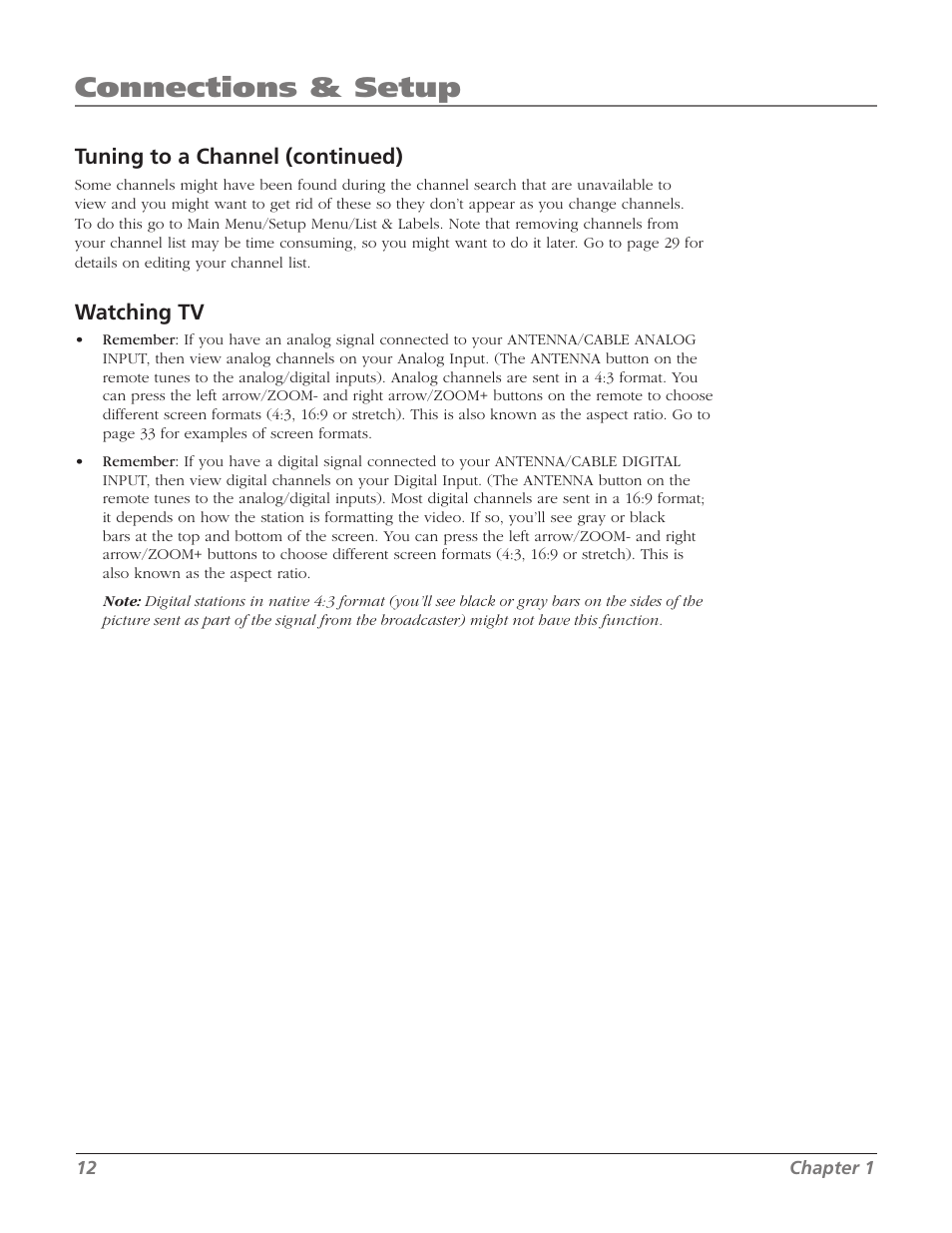 Connections & setup | RCA 32V524T User Manual | Page 14 / 48