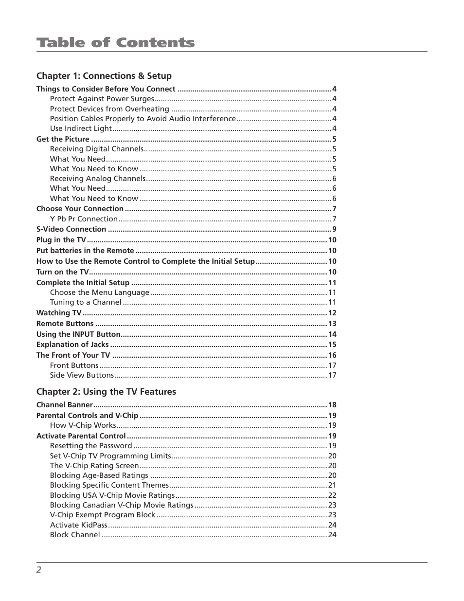 RCA 32V524T User Manual | Page 4 / 48