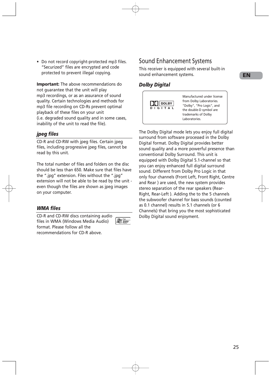 Sound enhancement systems | RCA RTD217 User Manual | Page 29 / 33