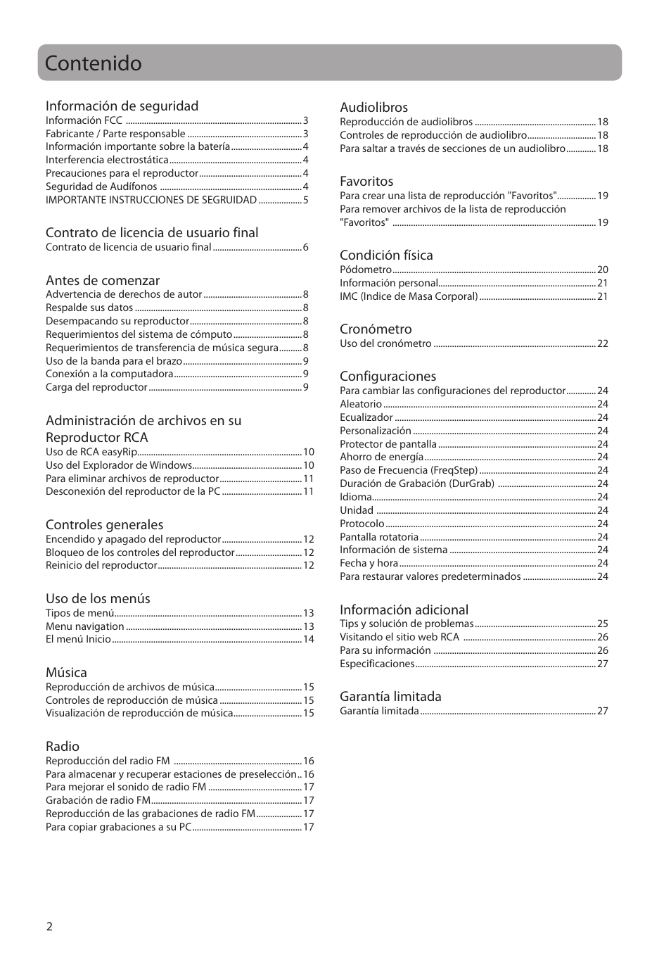 RCA SC2104  EU User Manual | Page 31 / 87