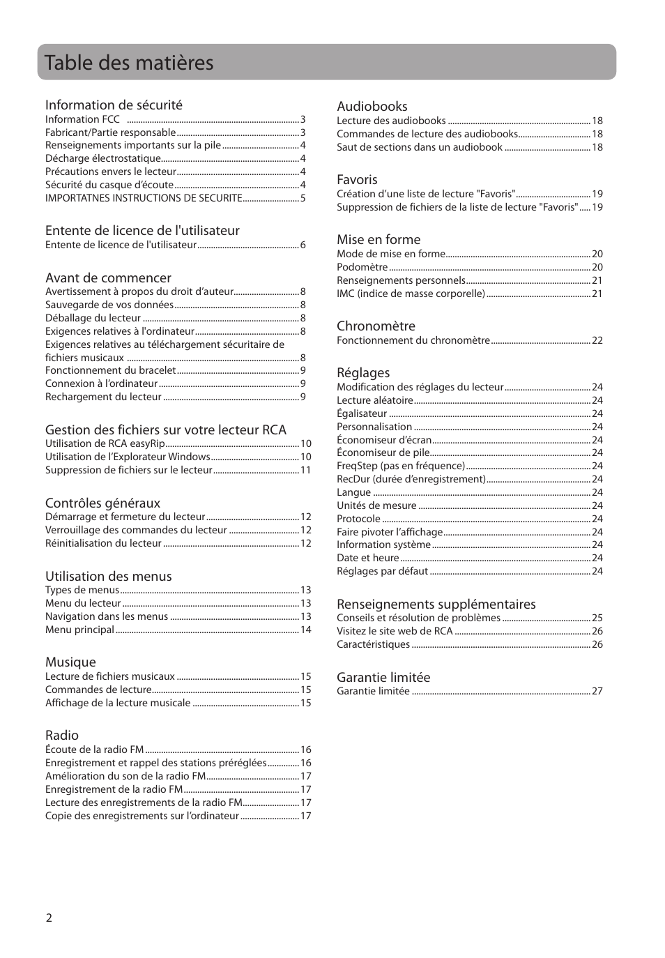 RCA SC2104  EU User Manual | Page 60 / 87