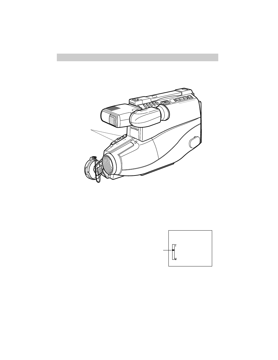 Zooming, Using power zoom buttons, Zoom level indicator | Power zoom buttons t = telephoto w = wide angle | RCA CC417 User Manual | Page 32 / 64