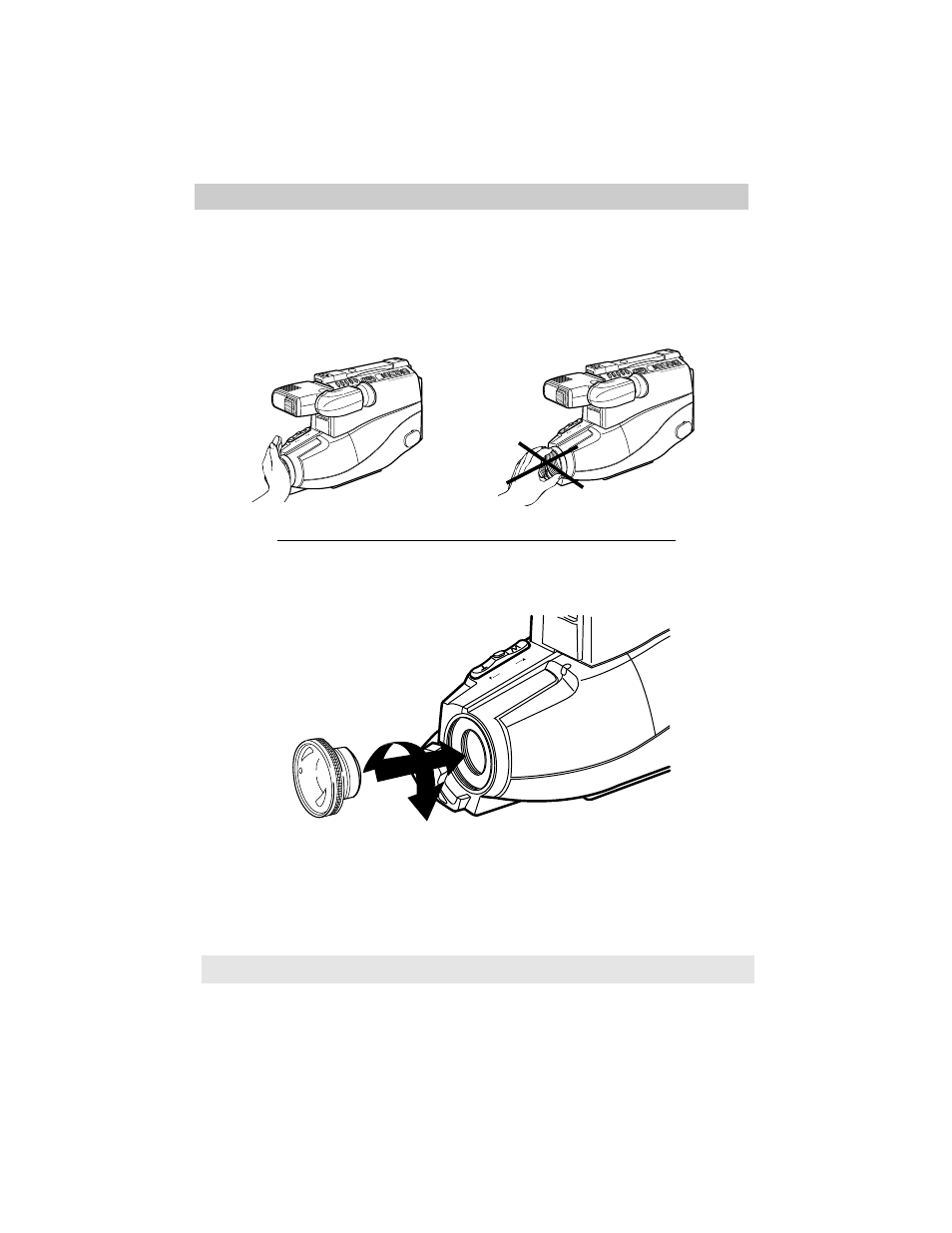 Optional accessories, Removing the lens hood attaching accessory lens | RCA CC417 User Manual | Page 49 / 64