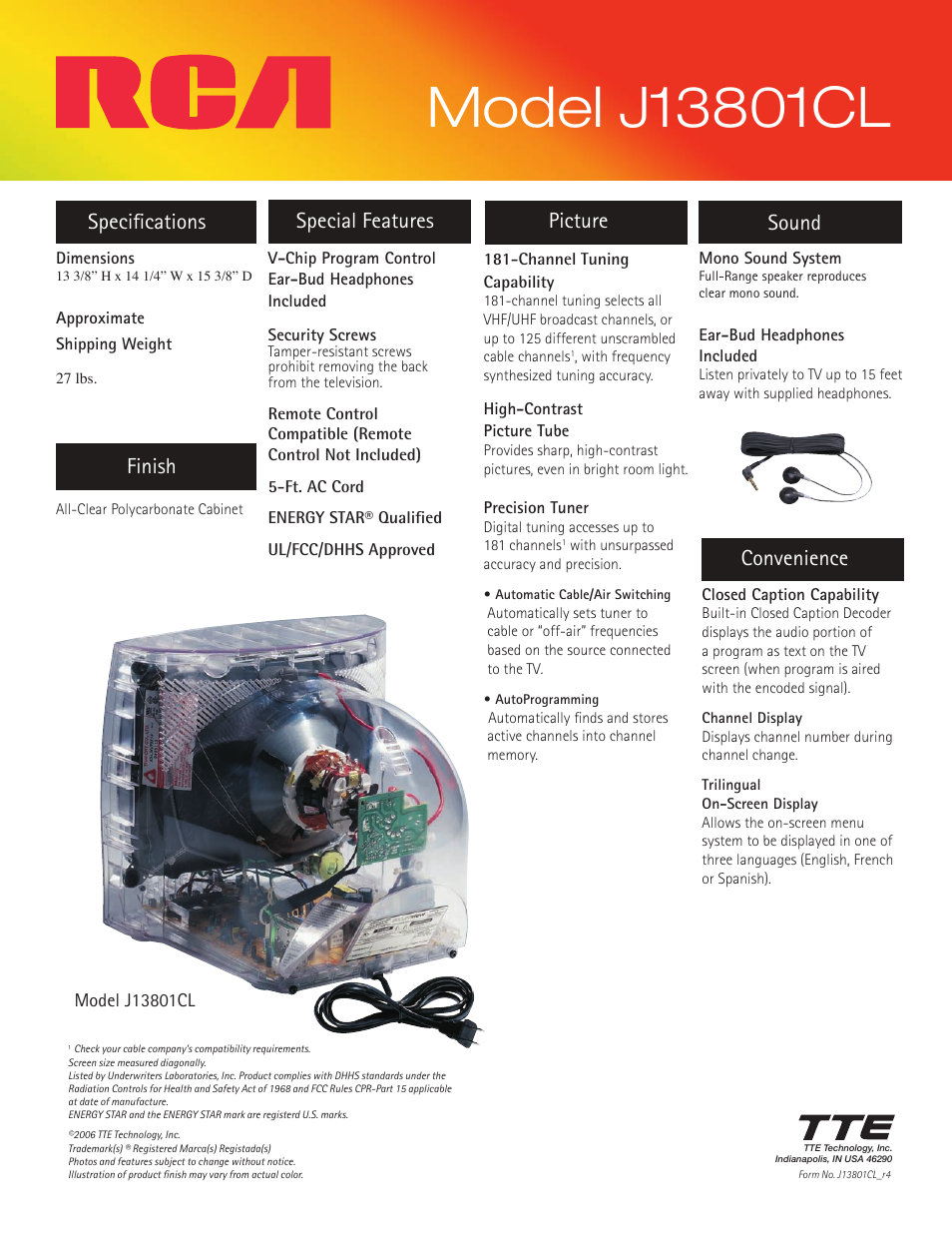 RCA J13801CL User Manual | Page 2 / 2