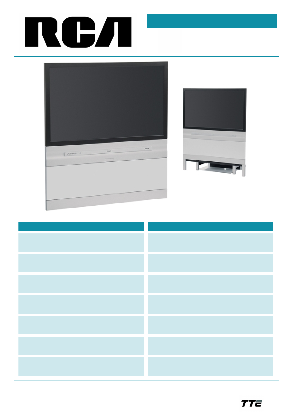 RCA HD56W66 User Manual | 2 pages