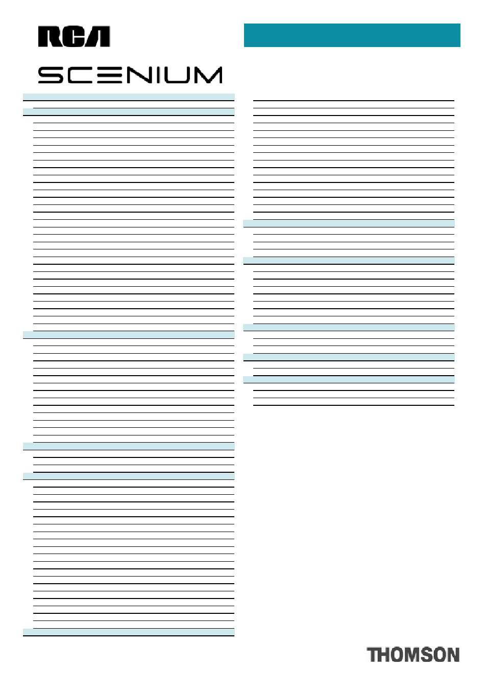 Technical specifications | RCA Scenium RCR615TBEM1 User Manual | Page 2 / 2