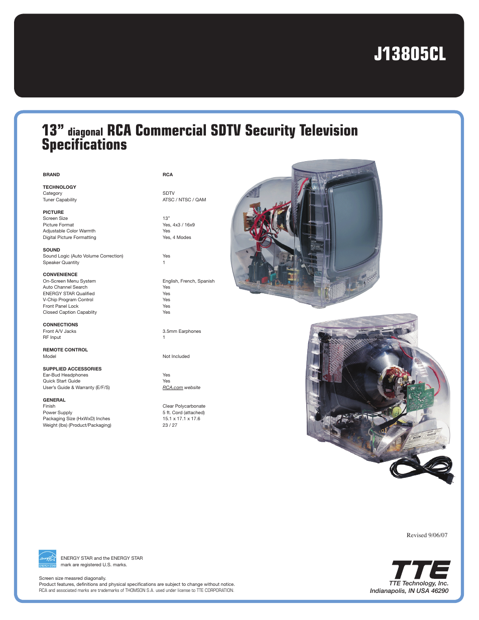 Diagonal | RCA J13805CL User Manual | Page 2 / 2