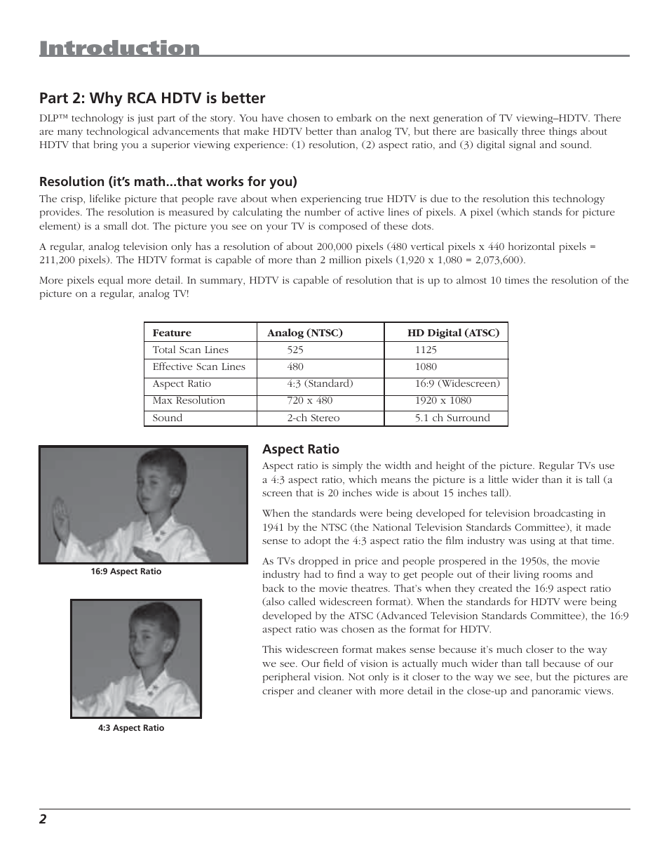 Introduction, Part 2: why rca hdtv is better | RCA HD44LPW62 User Manual | Page 4 / 80