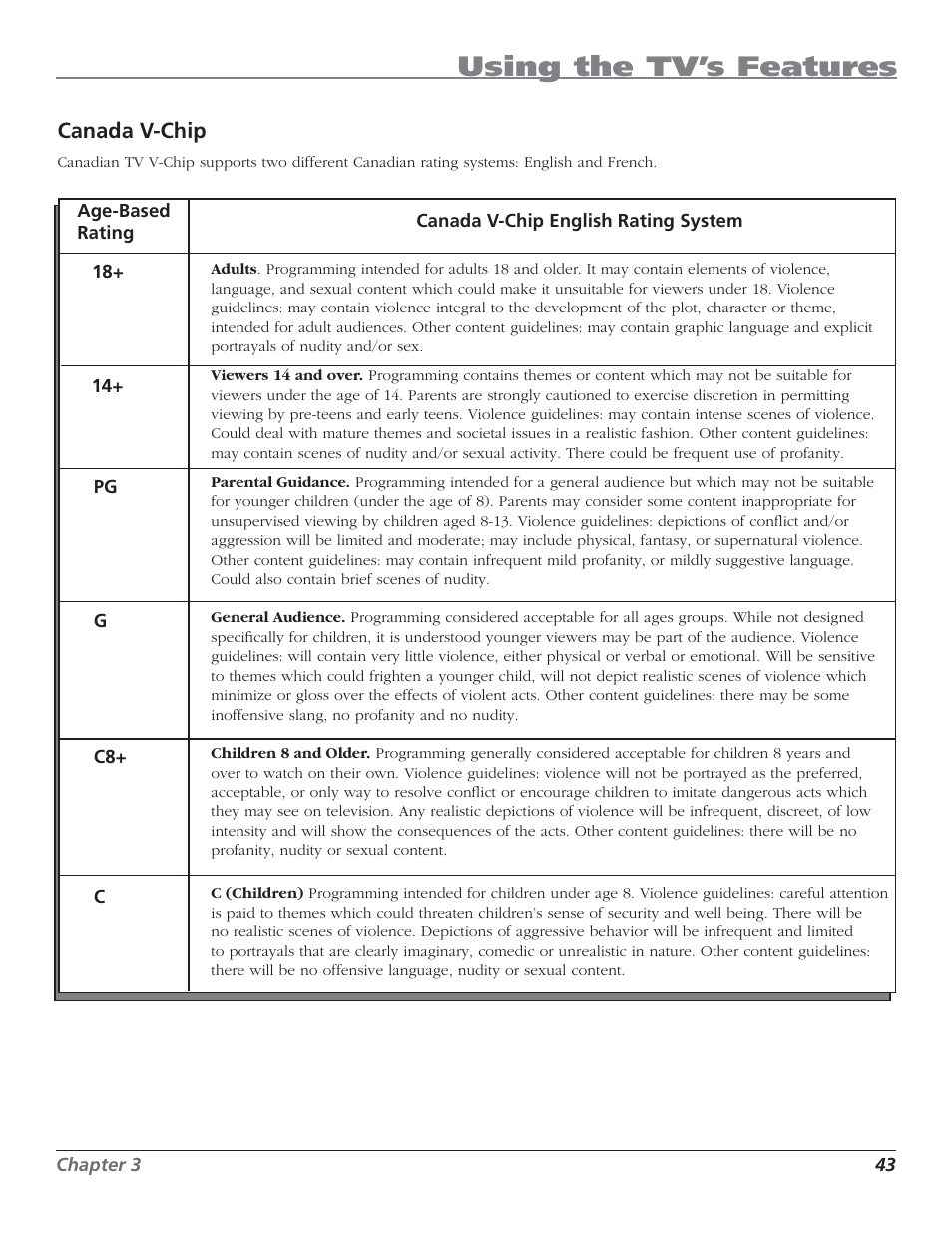 Using the tv’s features | RCA HD44LPW62 User Manual | Page 45 / 80