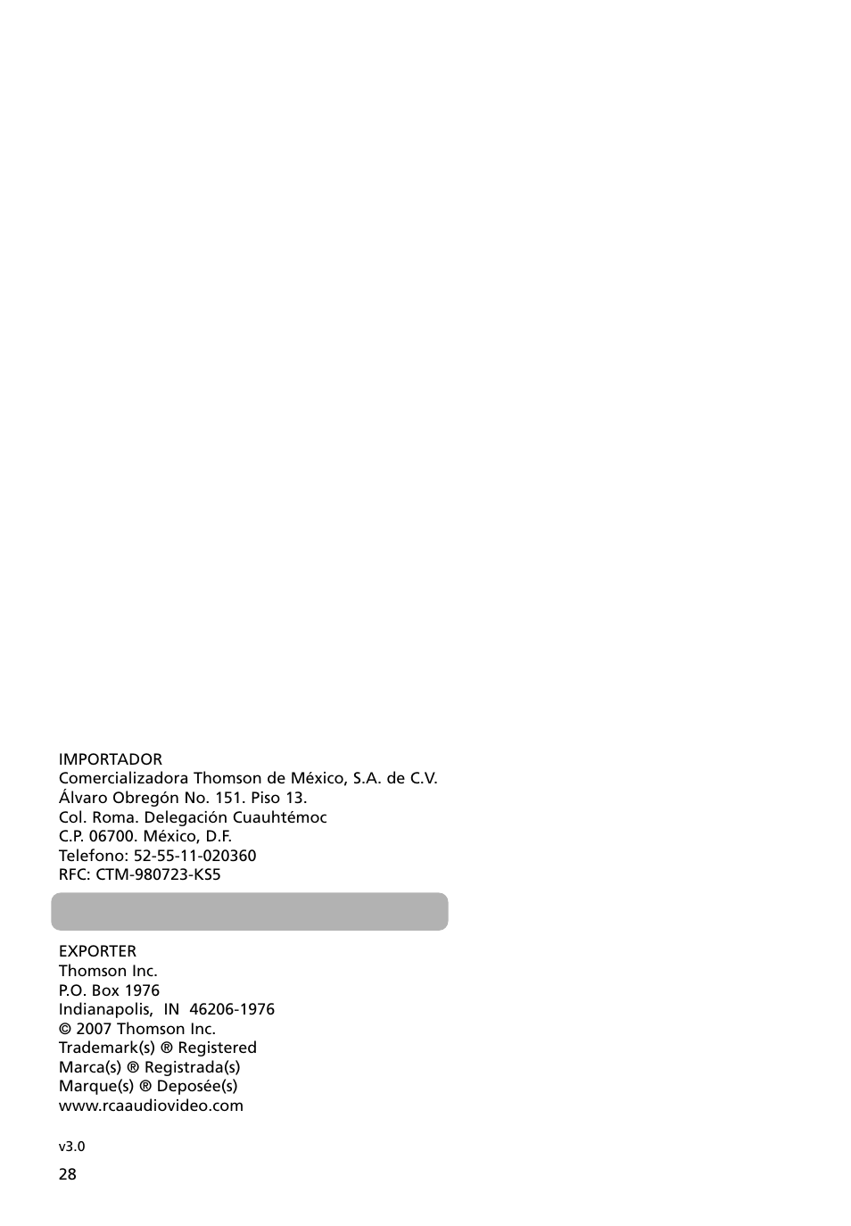 RCA M4008 User Manual | Page 28 / 28