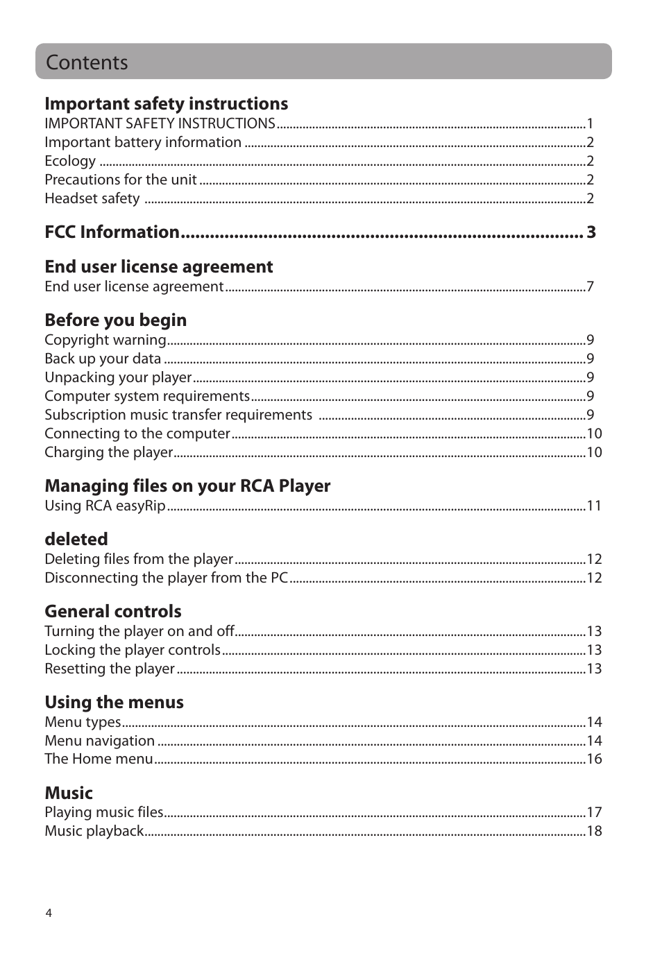 RCA M48 User Manual | Page 5 / 39