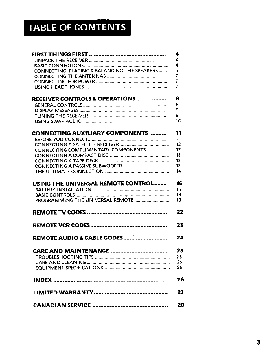 RCA RV-9978 User Manual | Page 3 / 28