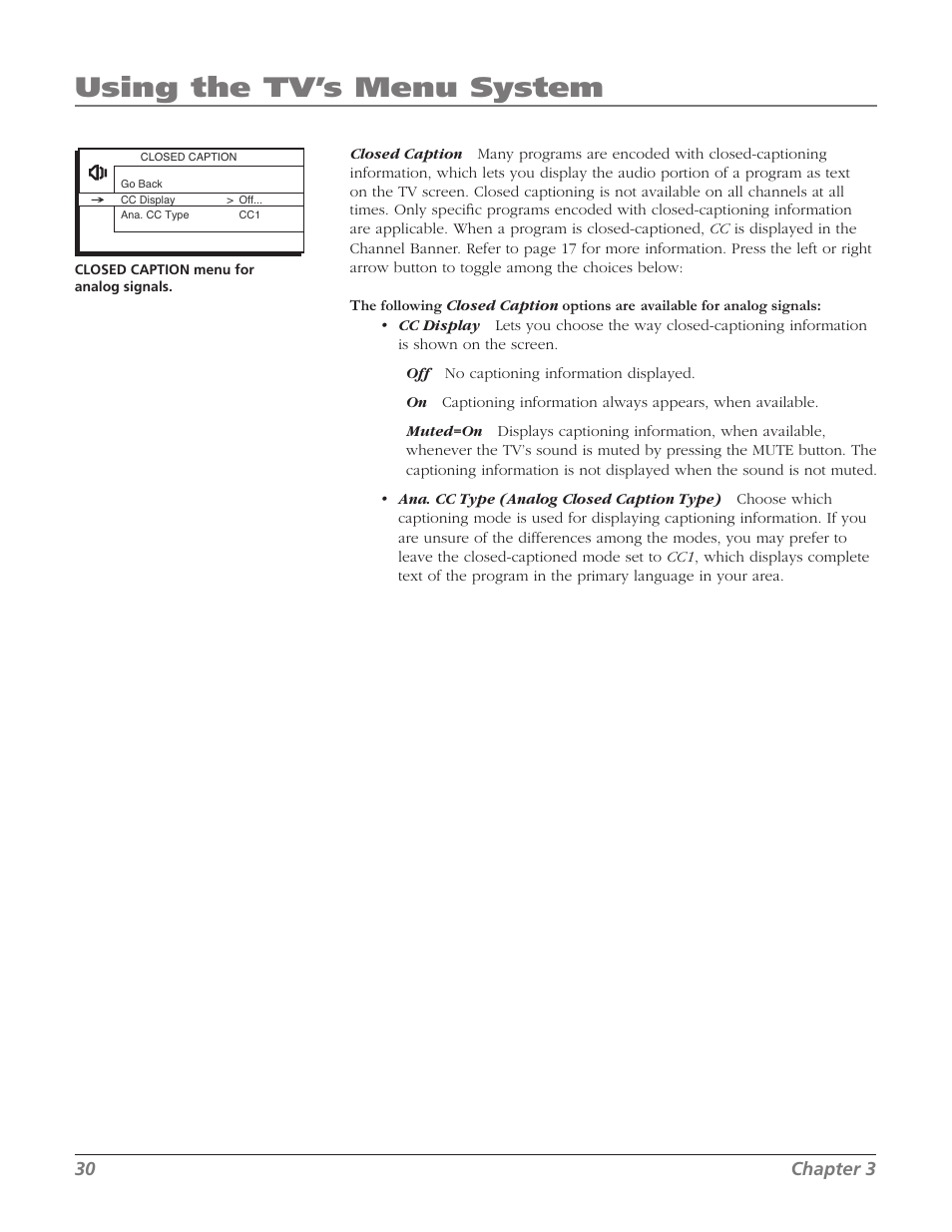 Using the tv’s menu system | RCA SDTV 27V514T User Manual | Page 32 / 48