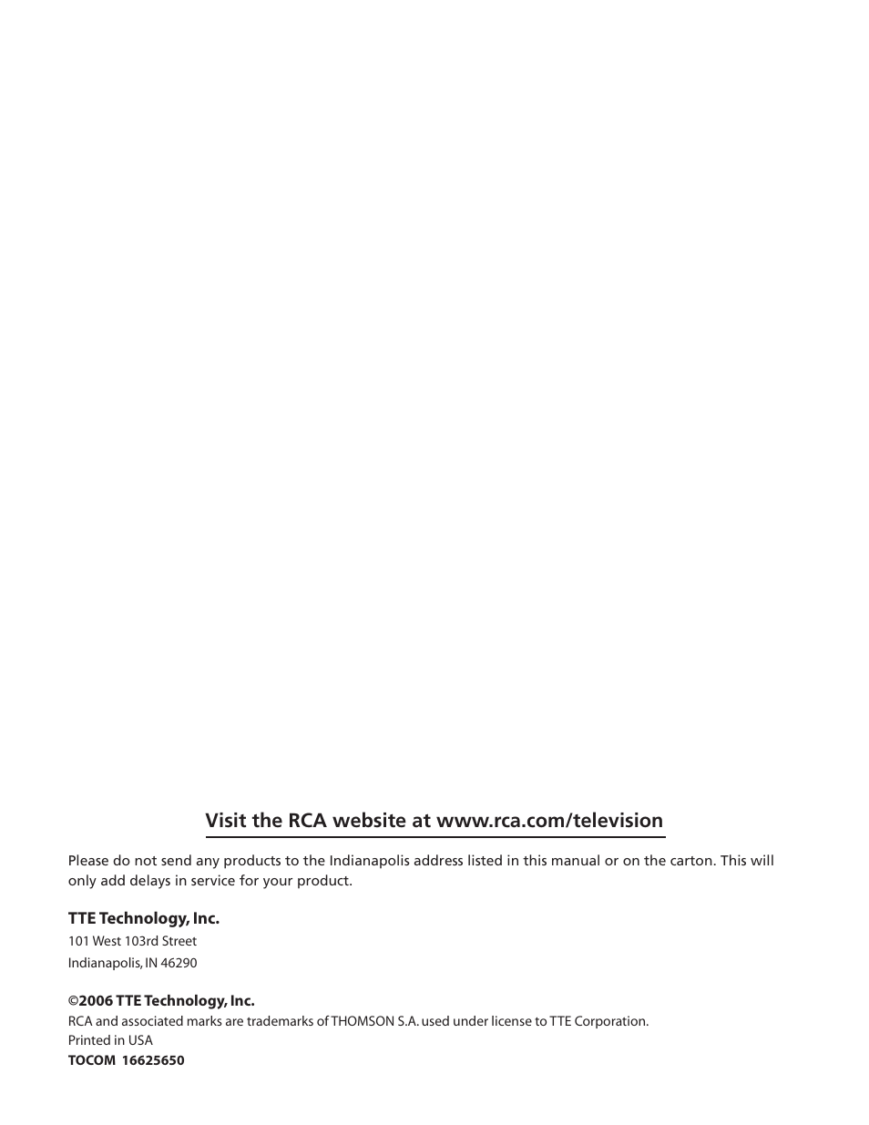 RCA SDTV 27V514T User Manual | Page 48 / 48