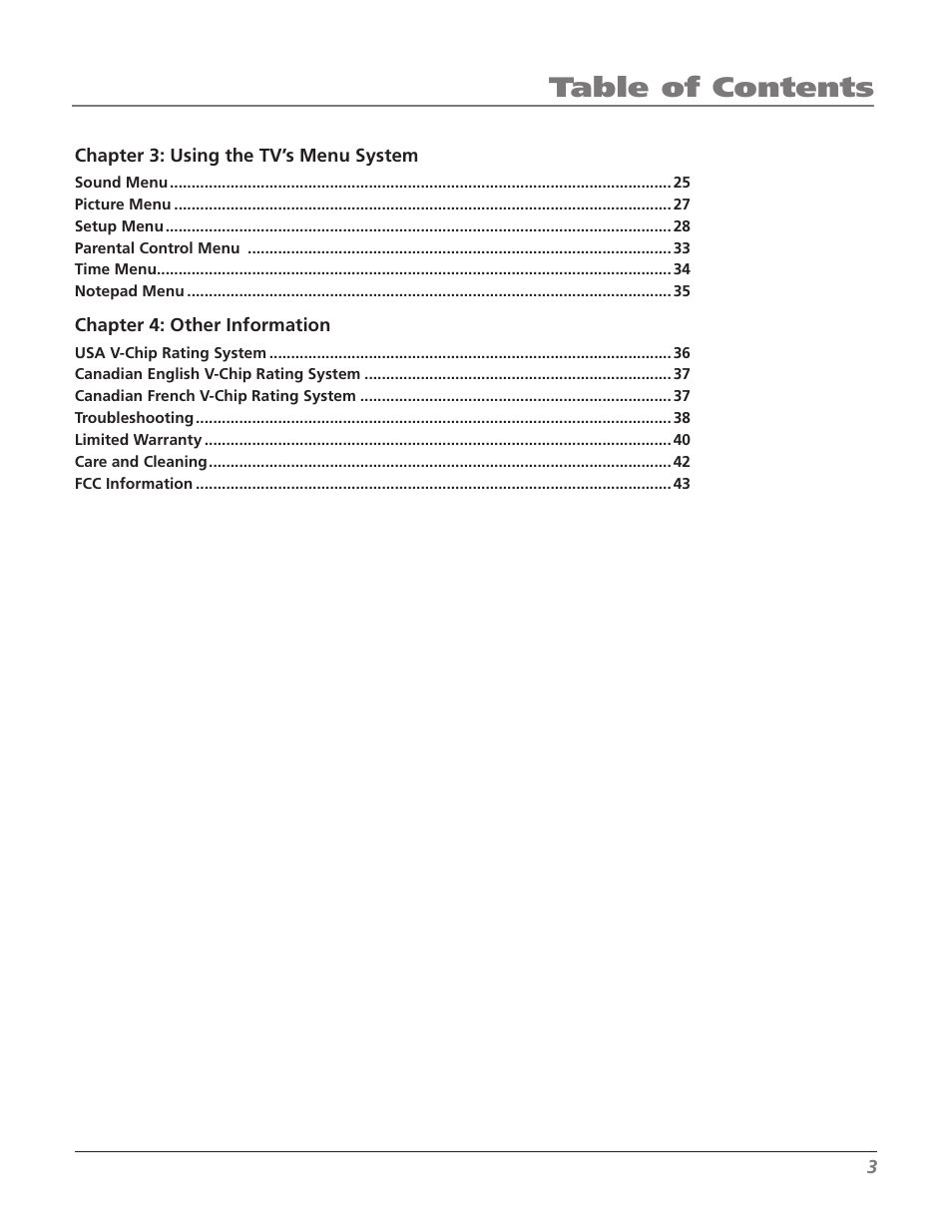 RCA SDTV 27V514T User Manual | Page 5 / 48