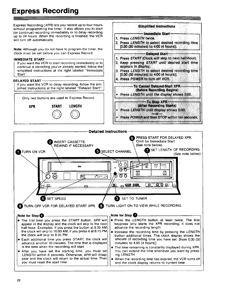 Express recording | RCA 390 User Manual | Page 24 / 30